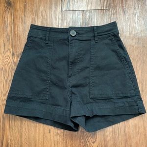 Black Denim shorts, size 2